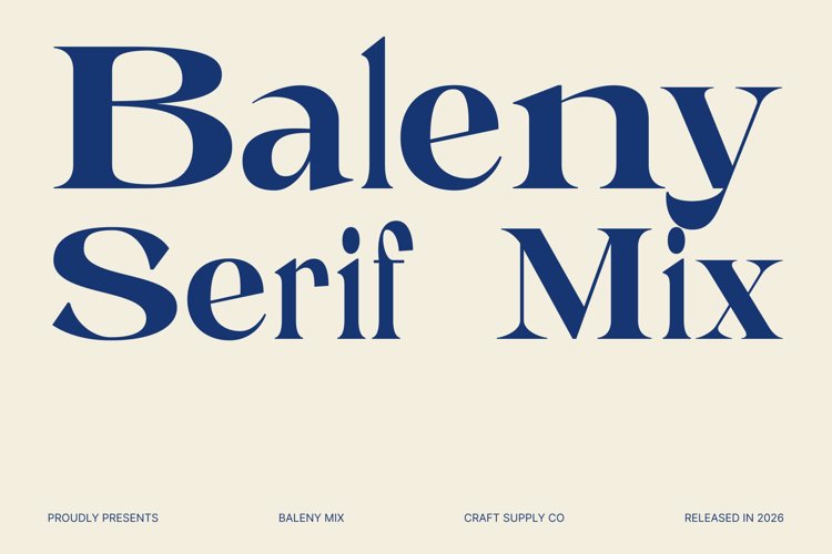 Preview of Baleny Serif Mix Font