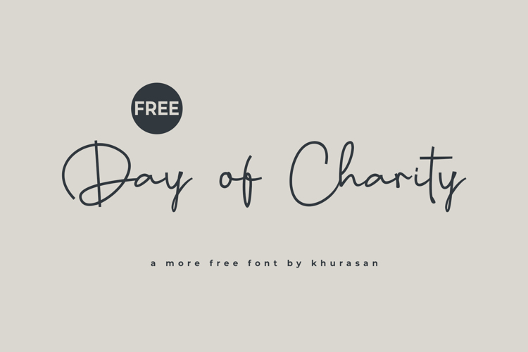 Preview of Days of Charity Font