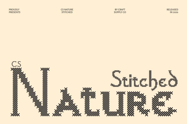 Preview of CS Nature Stitched Font