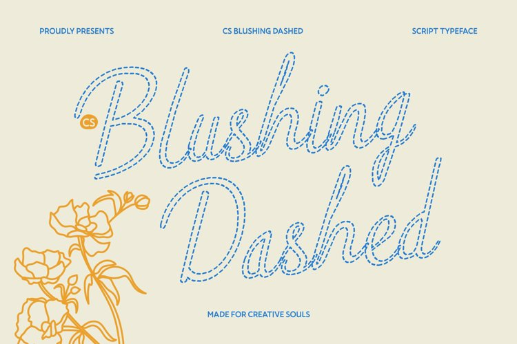 Preview of CS Blushing Dashed Font