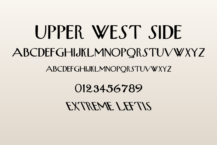 Preview of Upper WestSide Font