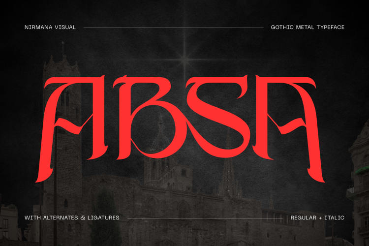 Preview of Absa Blackletter Font