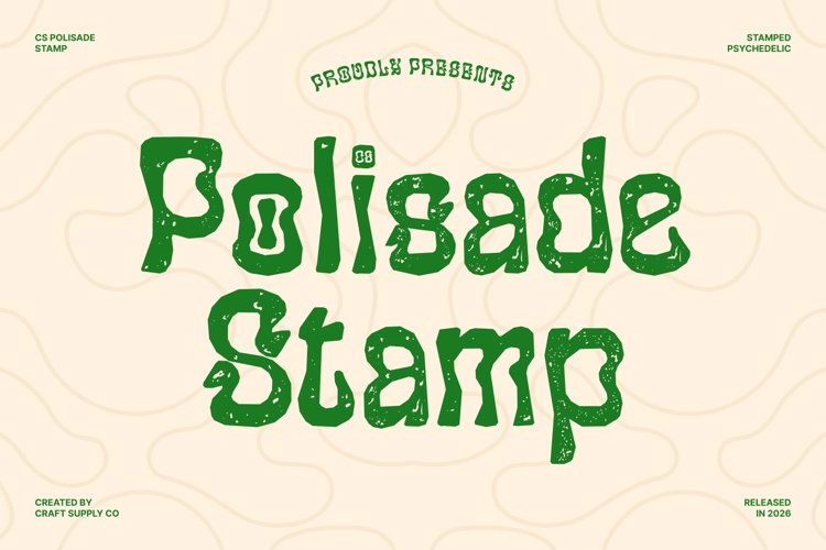 Preview of CS Polisade Stamp Font