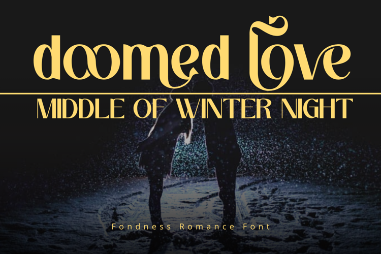 Preview of Fondness Romance Font