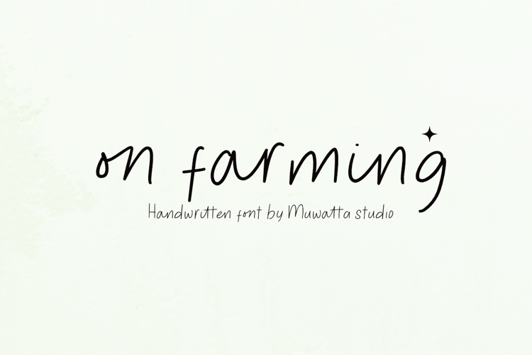 Preview of On Farming Font