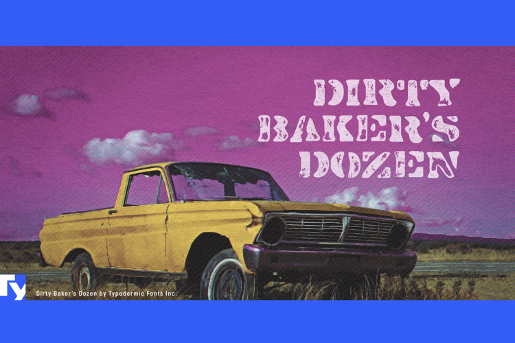Preview of Dirty Baker's Dozen Font