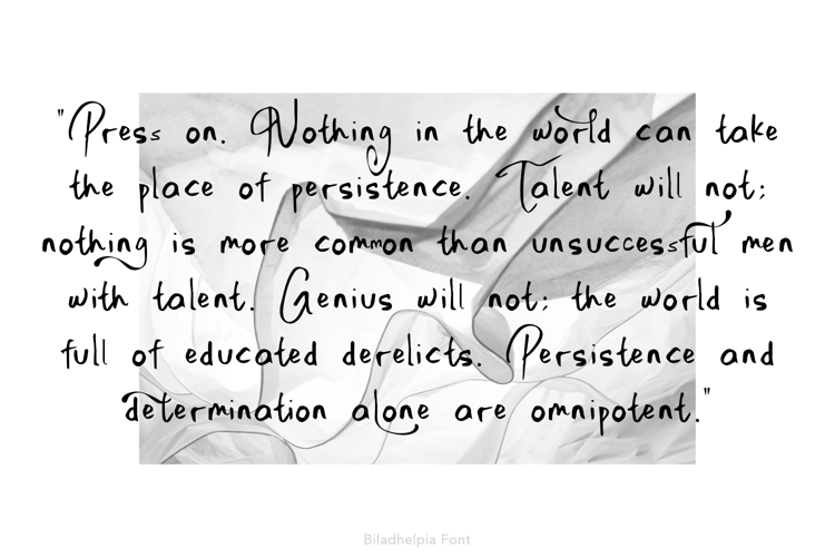 Preview of Biladhelpia Font