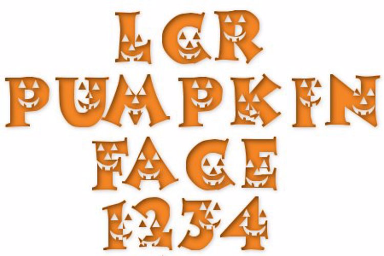LCR Pumpkin Face Font