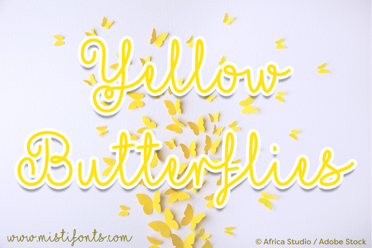 Mf Yellow Butterflies Font