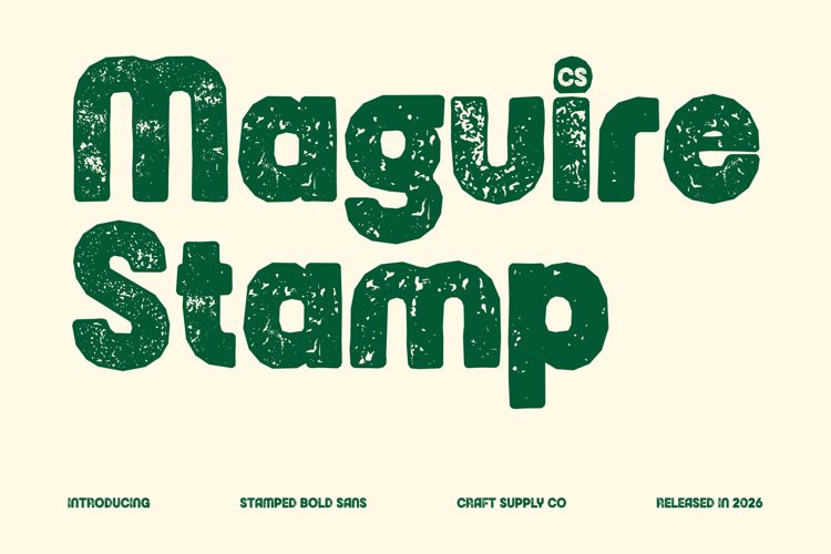 Preview of CS Maguire Stamp Font