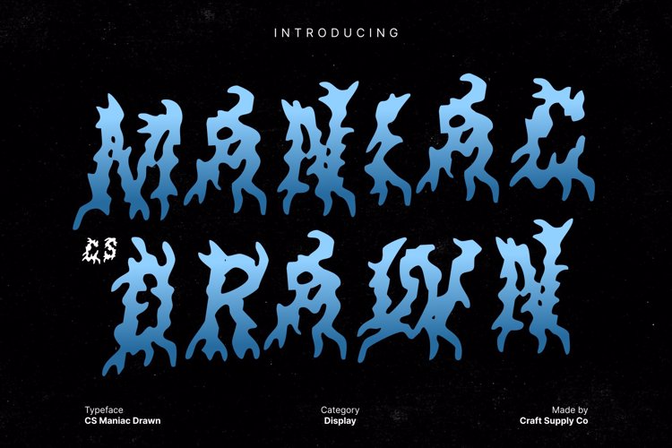 Preview of CS Maniac Drawn Font