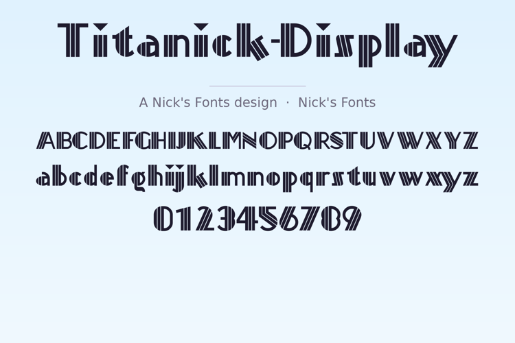 Preview of Titanick-Display Font