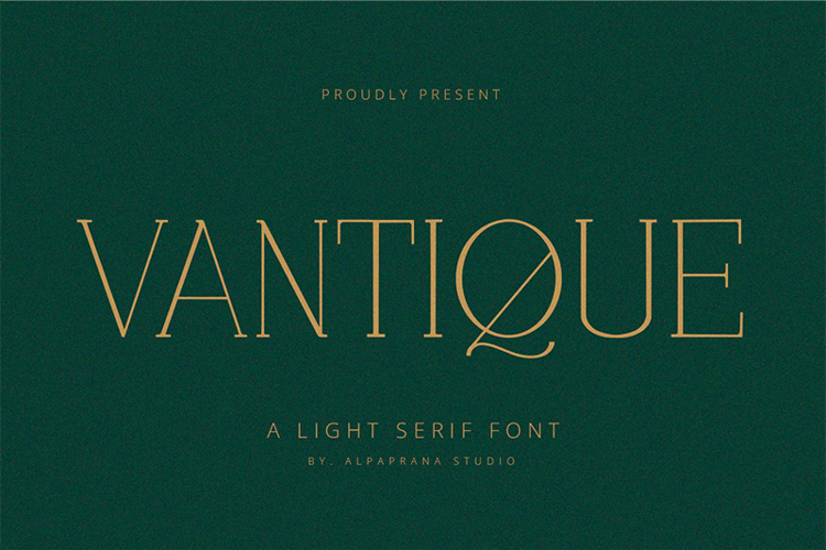 Preview of Vantique Font
