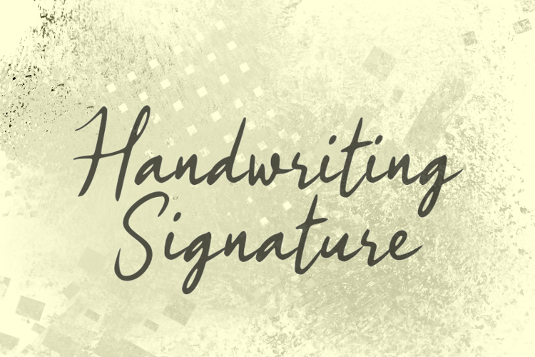 h Handwriting Signature Font