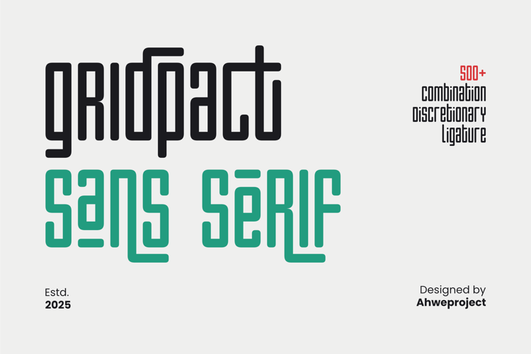 Preview of Gridpact Font
