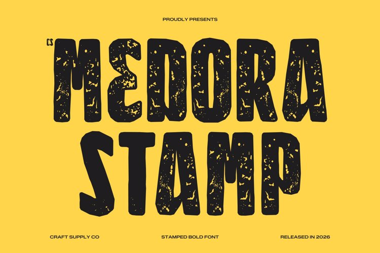 Preview of CS Medora Stamp Font