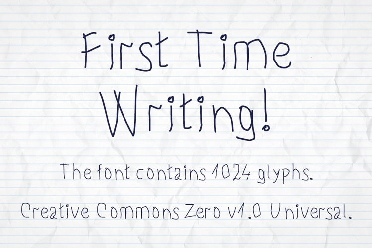 First Time Writing ! Font