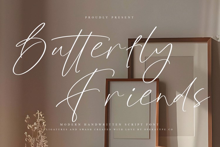 Preview of Butterfly Friends Font