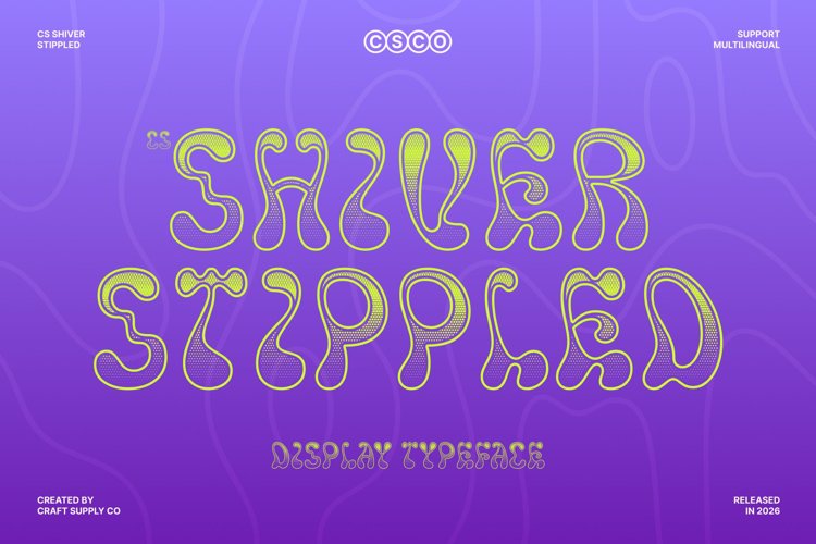 Preview of CS Shiver Stippled Font