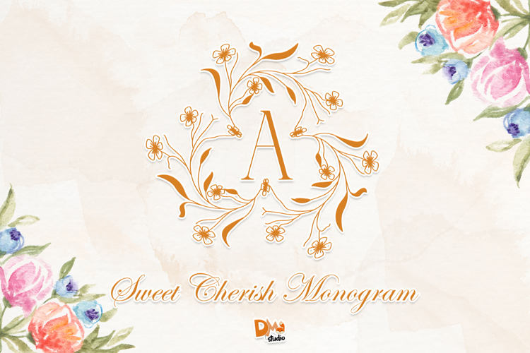 Preview of Sweet Cherish Monogram Font