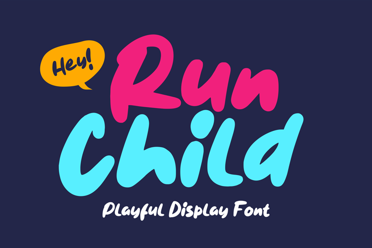 Preview of Run Child Font