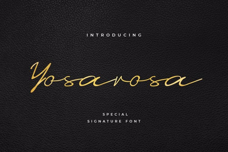 Preview of Yosarosa Cursive Tattoo Font