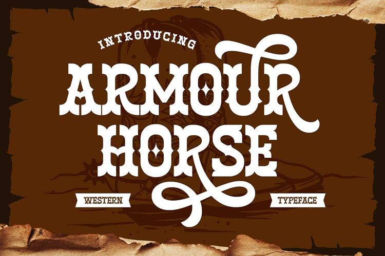 Preview of Armour Horse Font