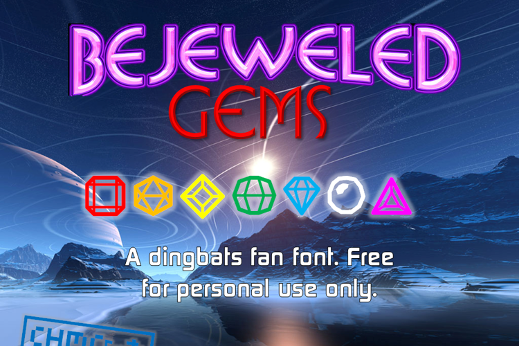 Preview of Bejeweled Gems Font