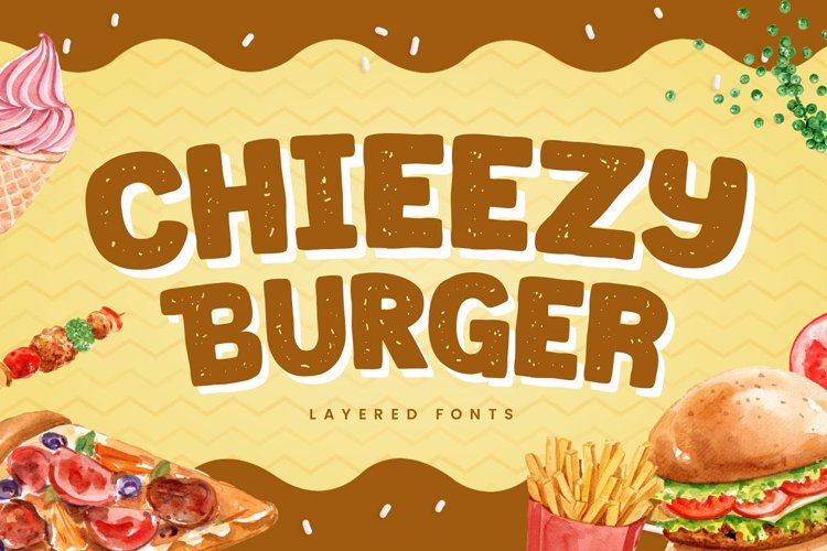 Chieezy Burger Distressed Font