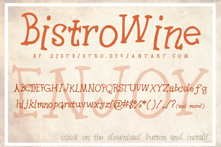 BistroWine Font