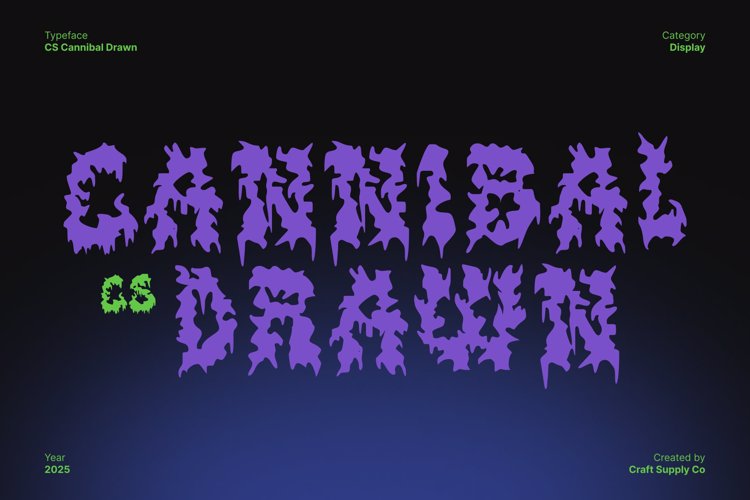 Preview of CS Cannibal Drawn Font