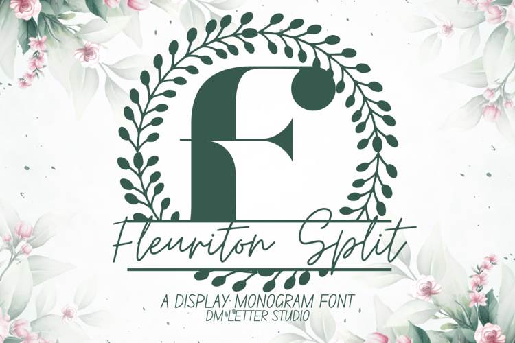 Preview of Fleuriton Split Monogram Font