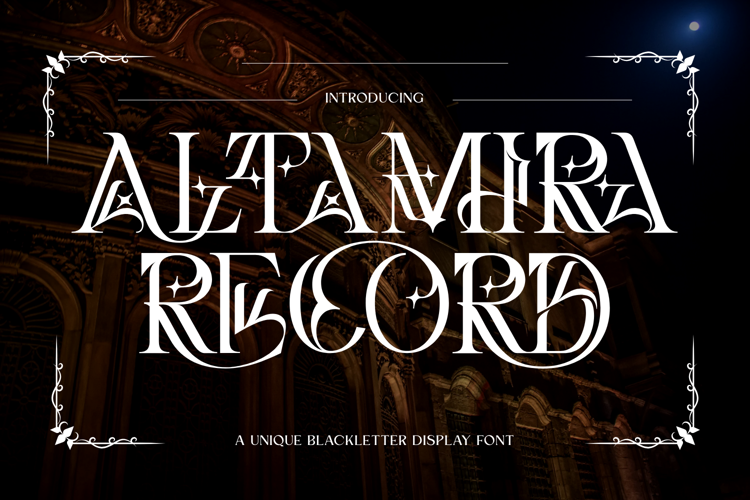 Preview of ALTAMIRA RECORD Font
