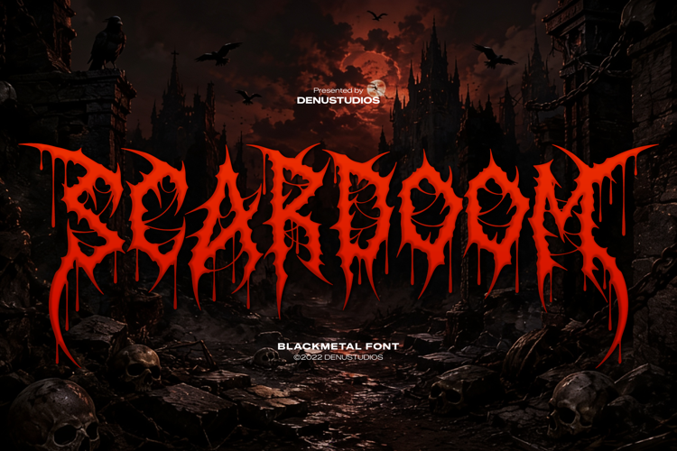 Preview of Scardoom Font