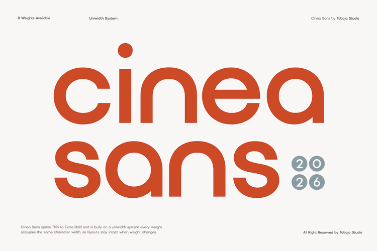 Preview of TBJ Cinea Sans Font