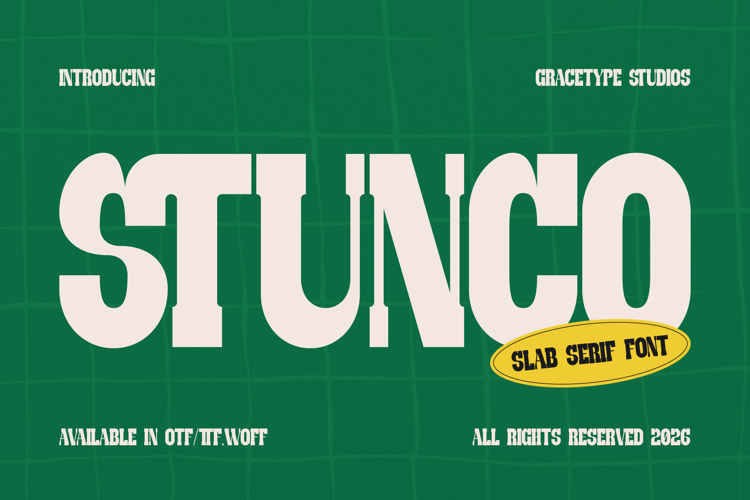 Preview of Stunco Font