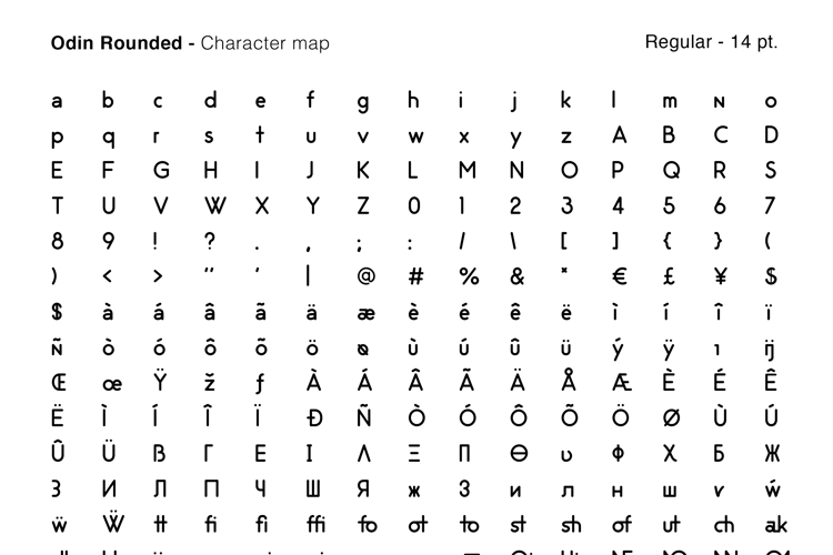 Odin Rounded Font