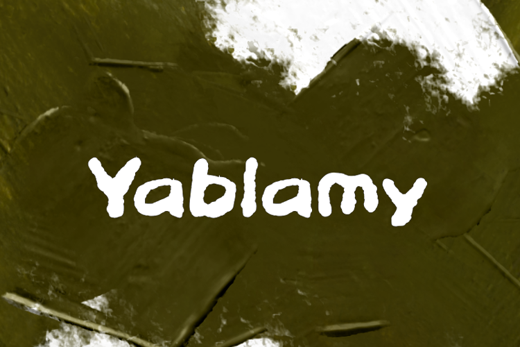 Preview of y Yablamy Font