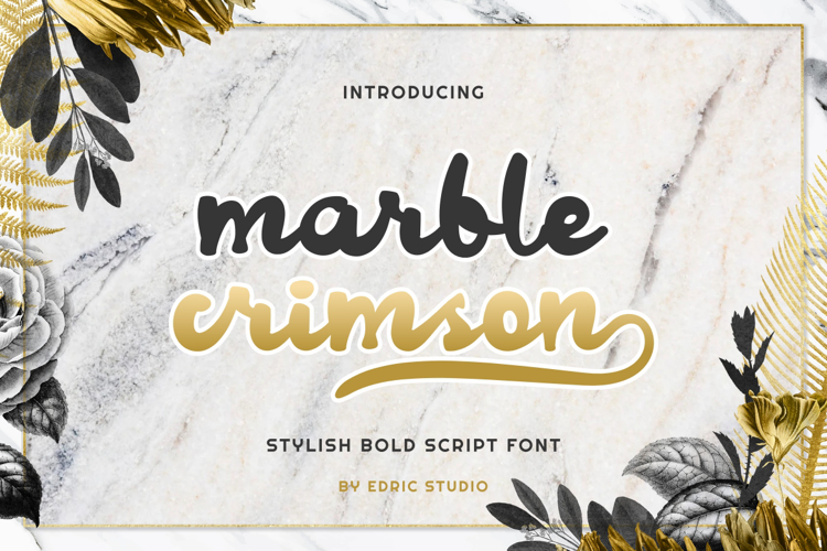 Marble Crimson Font