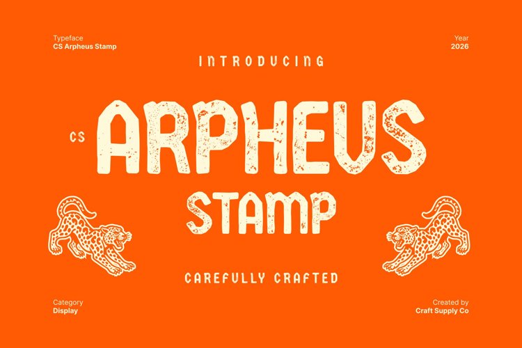 Preview of CS Arpheus Stamp Font