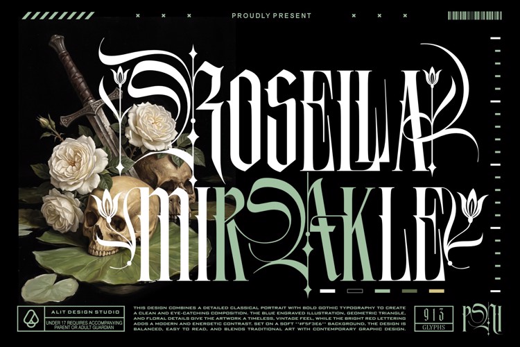 Preview of Rosella mirakle Font