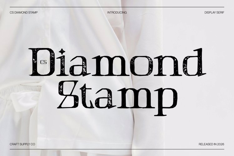Preview of CS Diamond Stamp Font