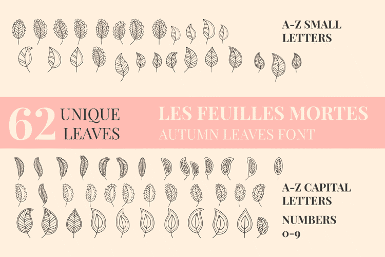Preview of Autumn Leaves Font