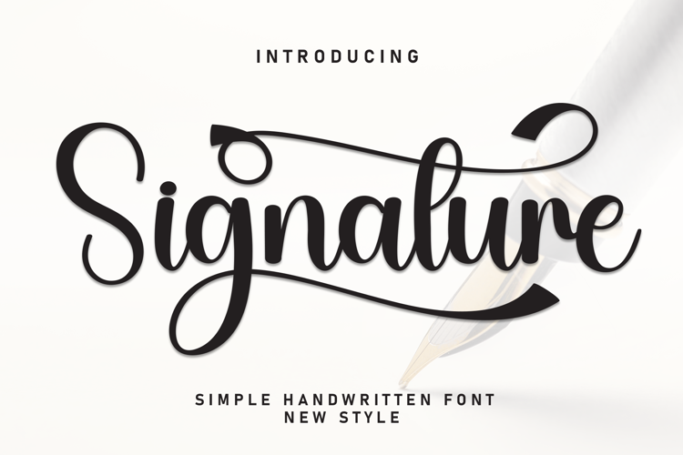 Preview of Signature Font
