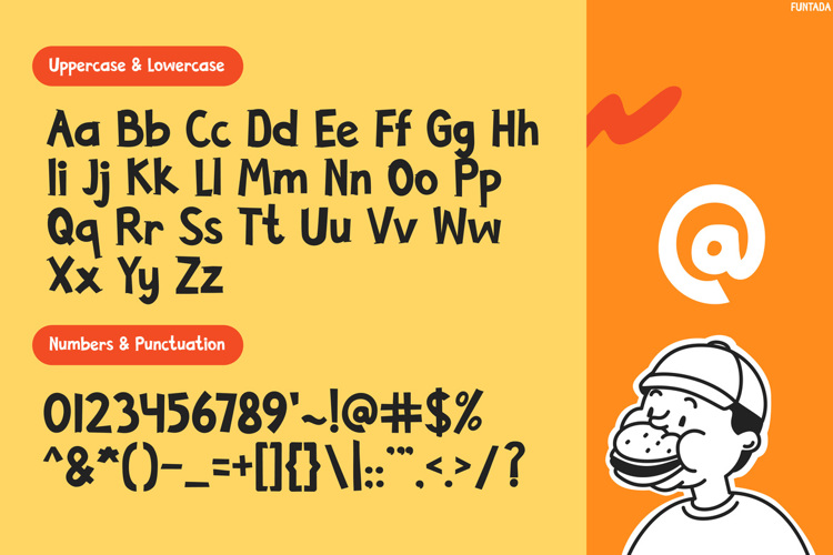 Preview of FUNTADA Font