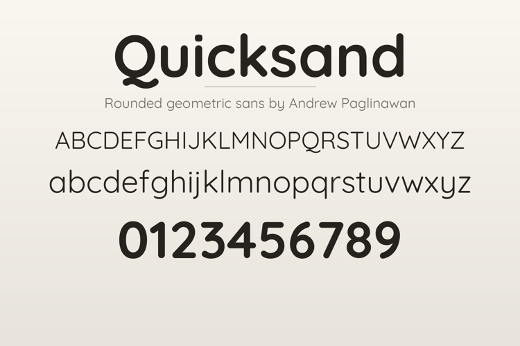Preview of Quicksand Font