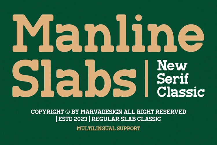 Preview of Manline Slabs Font