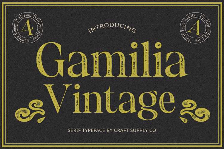 Gamilia Vintage Stamp Font