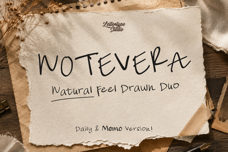 Preview of Notevera Duo Font