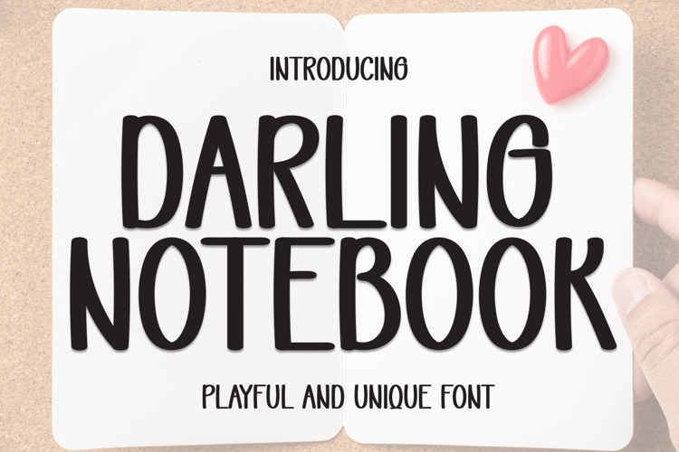 Preview of Darling Notebook Font